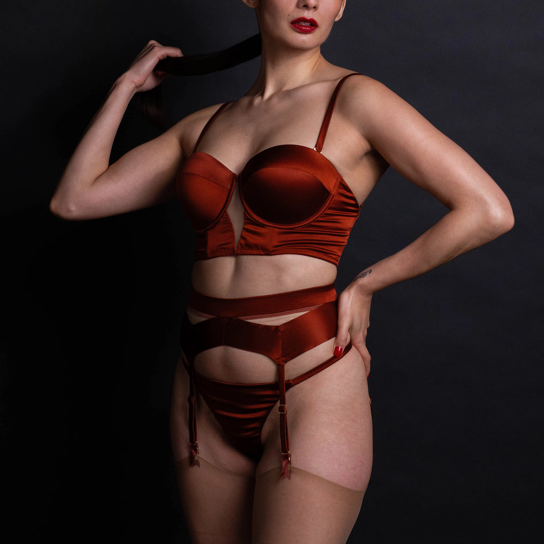 Petra Garnet Strap Thong