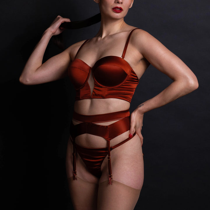 Petra Garnet Strap Thong