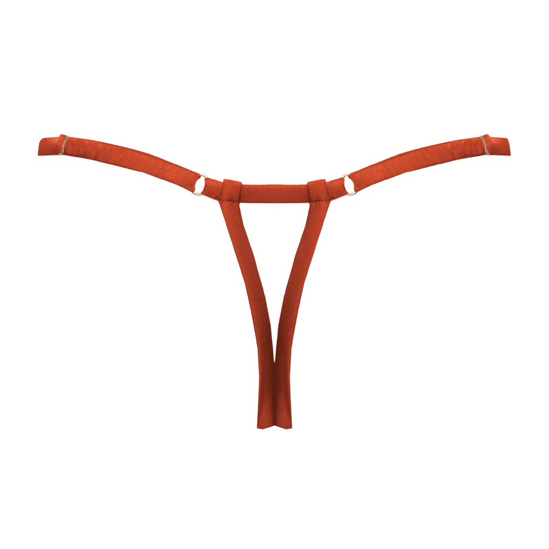 Petra Garnet Strap Thong