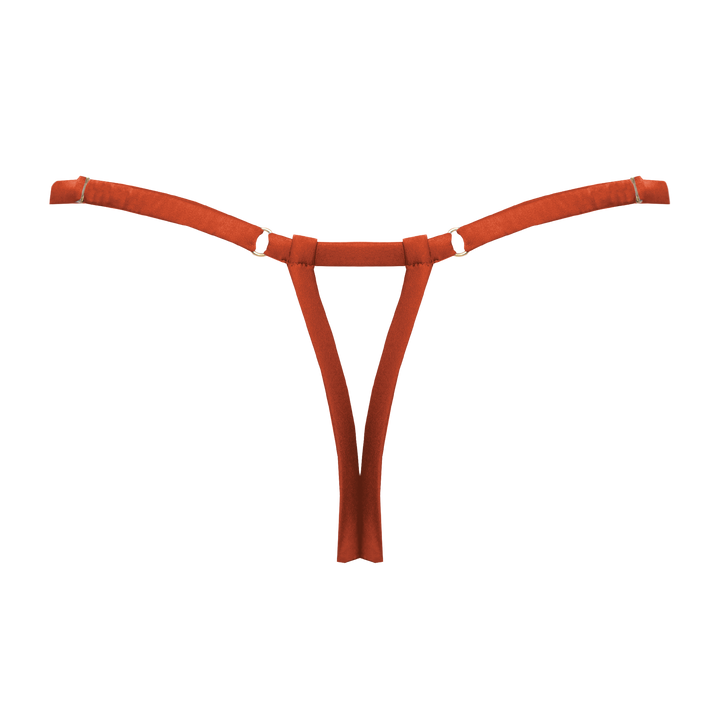 Petra Garnet Strap Thong