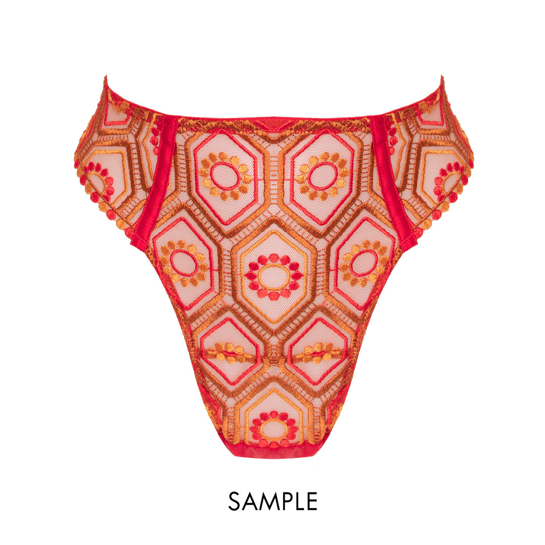 Aretha High Leg Thong Sample - XS