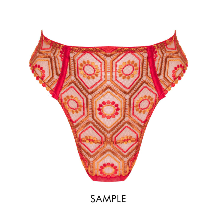 Aretha High Leg Thong Sample - XS