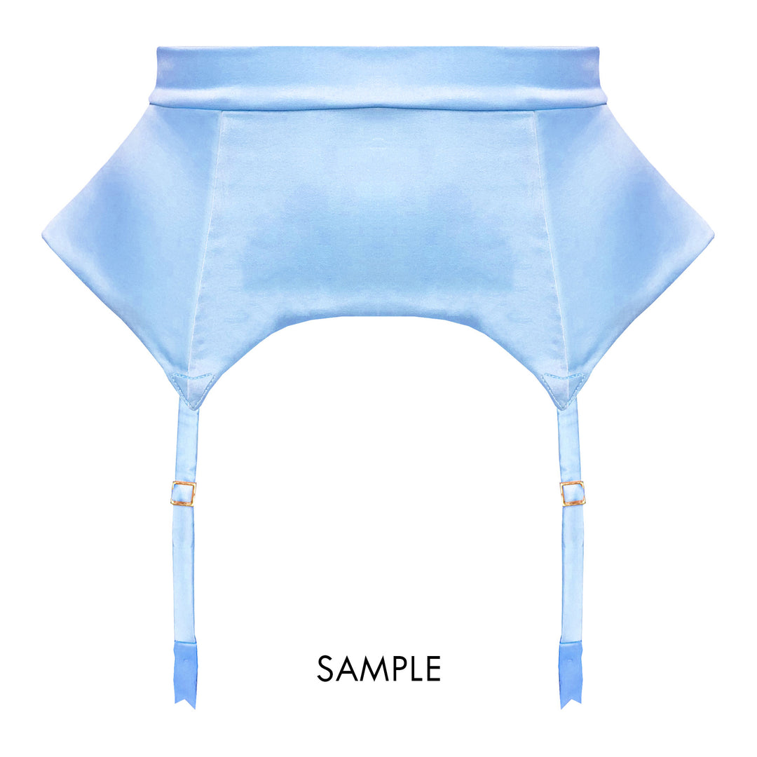 Bella Blue Peplum Suspender Sample - XS