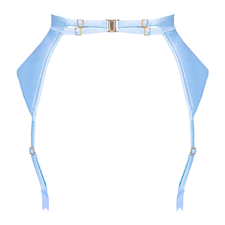 Bella Blue Peplum Suspender Sample - XS