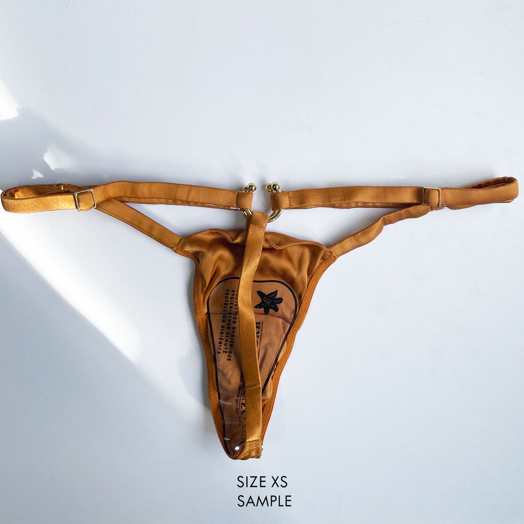 Clea Amber Strap Thong Sample - XS