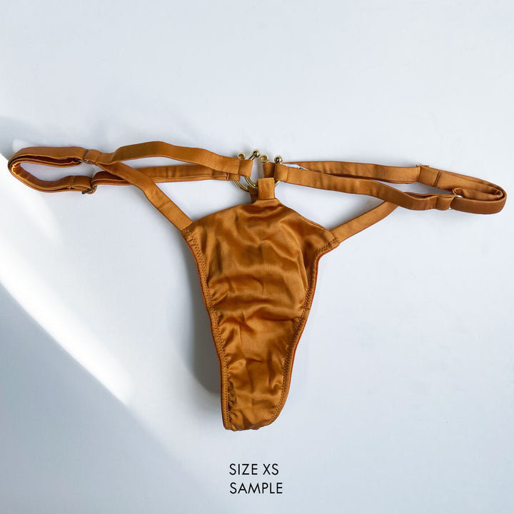 Clea Amber Strap Thong Sample - XS