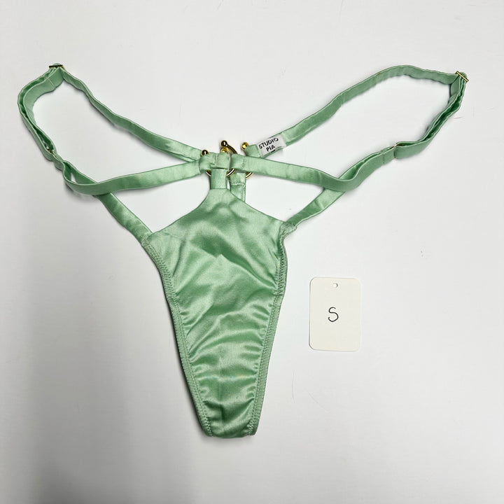 Clea Sage Strap Thong Sample - XS & S