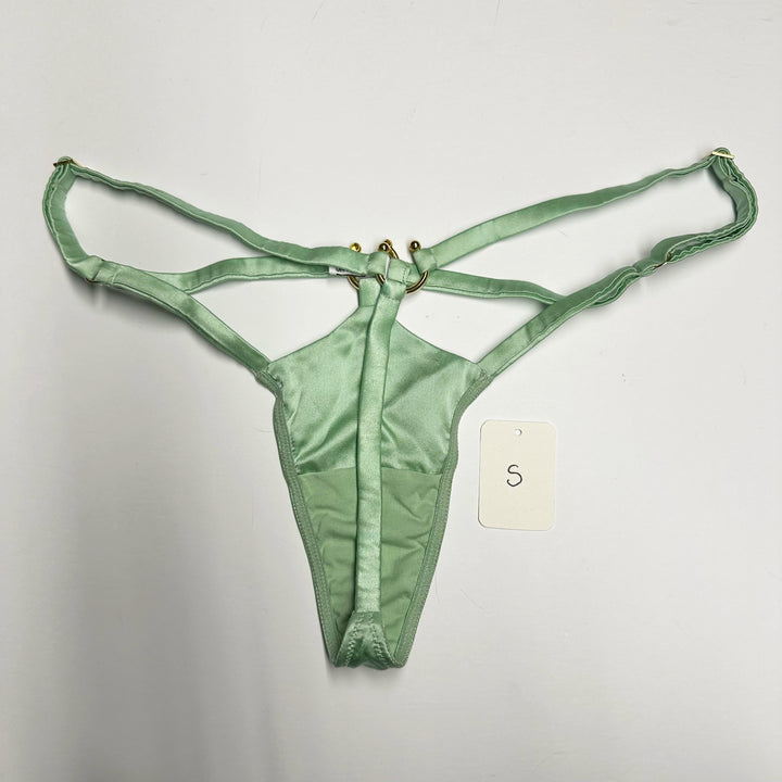 Clea Sage Strap Thong Sample - XS & S