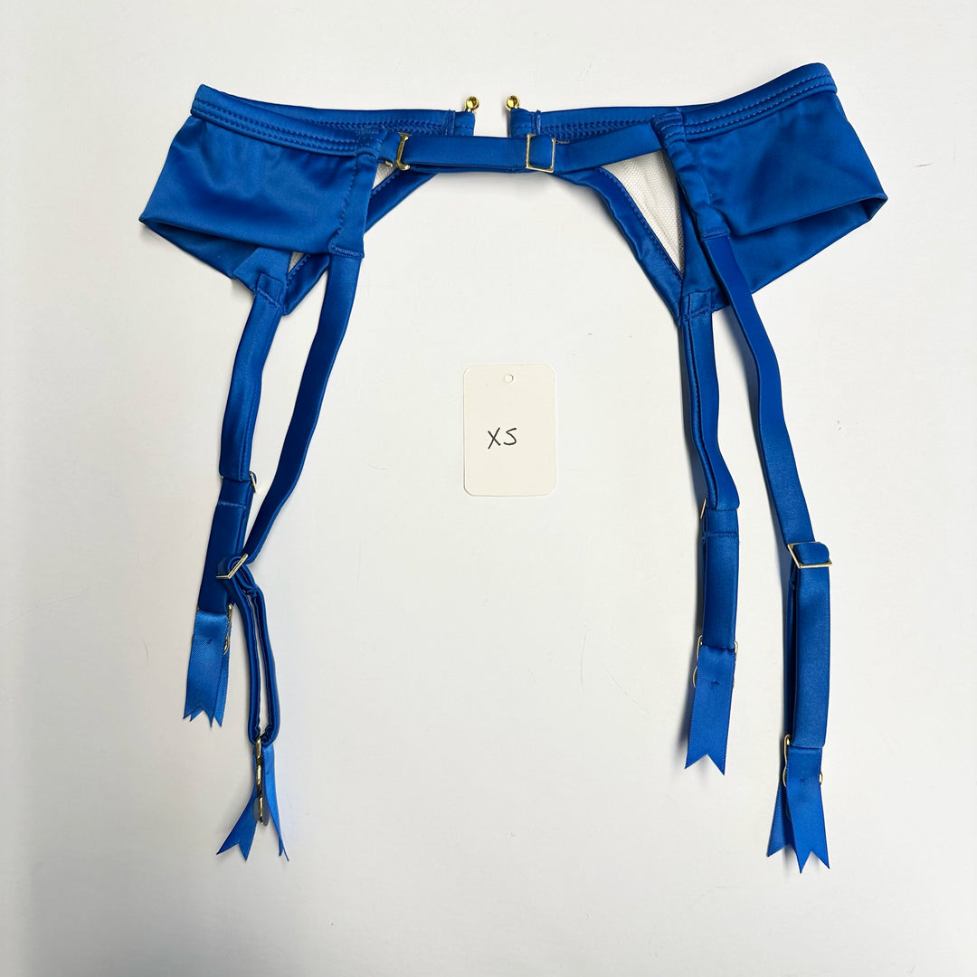 Clea Cobalt Satin Suspender - XS & S