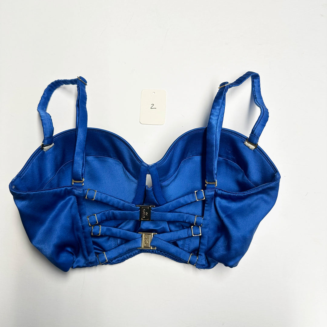 Petra Cobalt Longline Bra Sample - 2 & 3