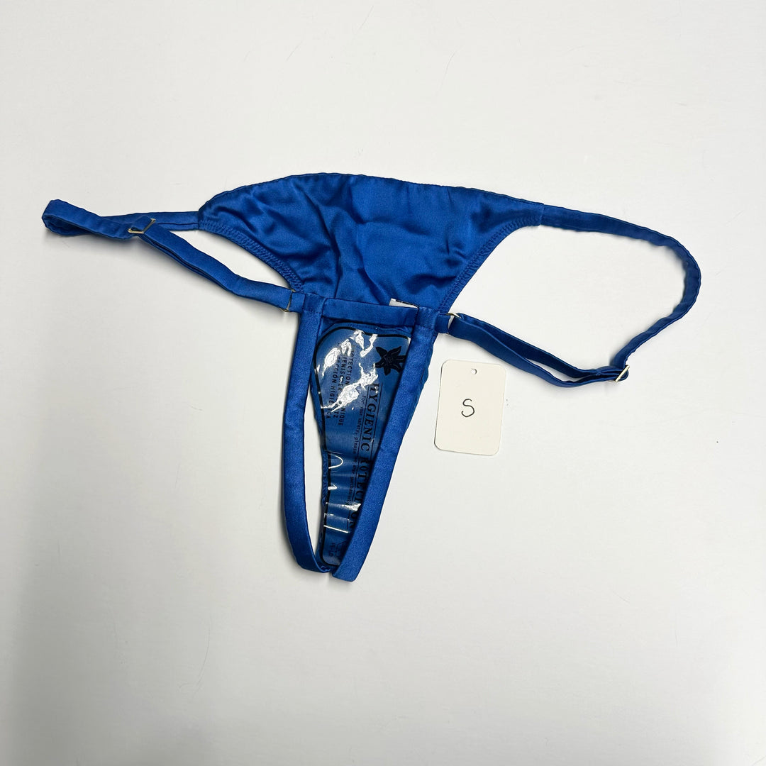 Petra Cobalt Strap Thong - XS