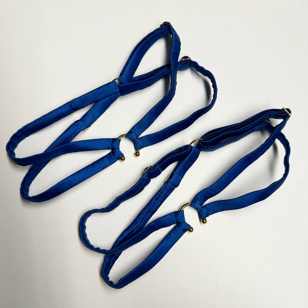 Clea Cobalt Garters Sample - O/S