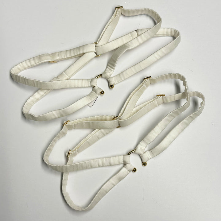 Clea Ivory Garters Sample - O/S