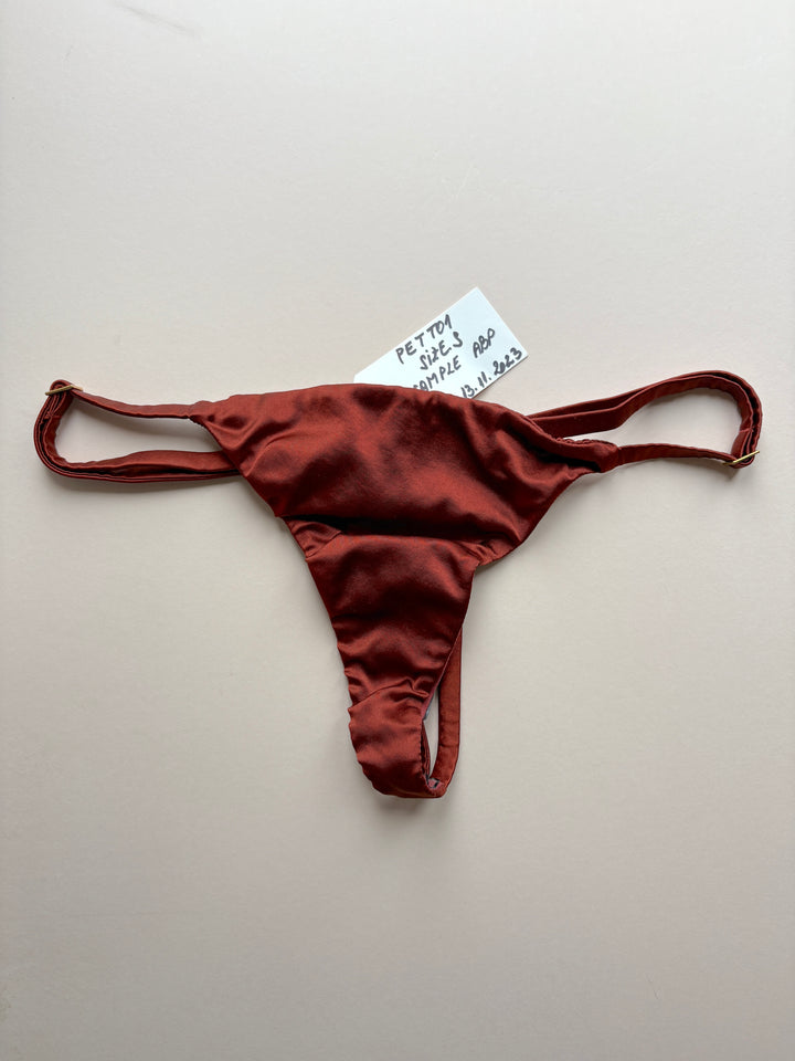Petra Garnet Strap Thong sample - size S