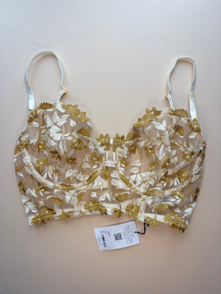 FAULTY Soraya Ivory Longline Bra - size 6