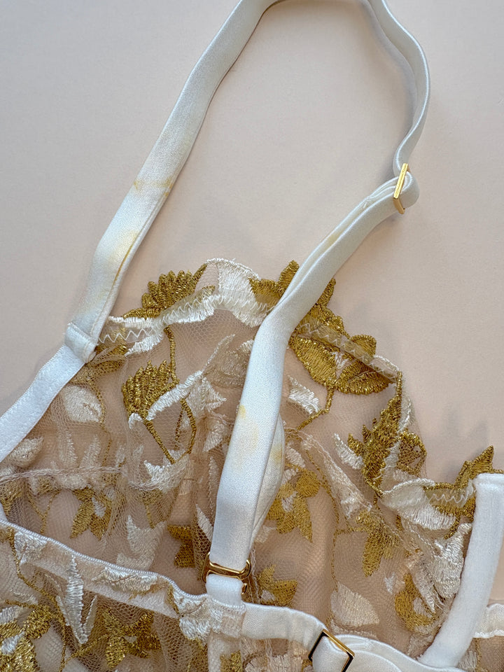 FAULTY Soraya Ivory Longline Bra - size 6