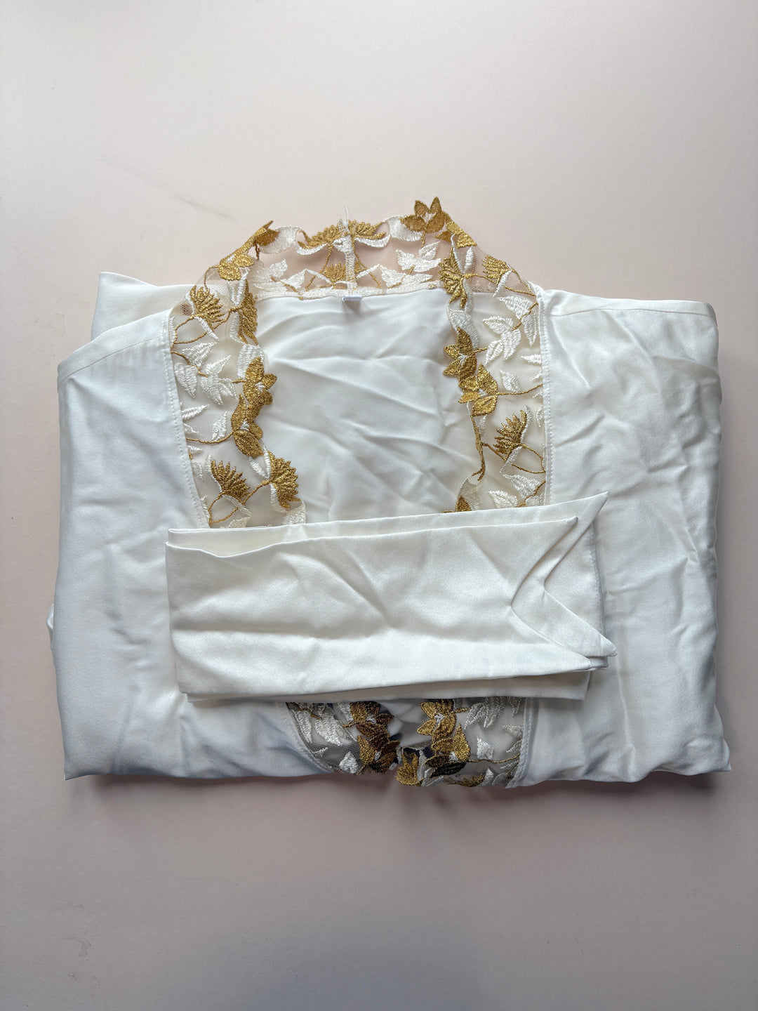 Soraya Ivory Silk Robe sample - size OS