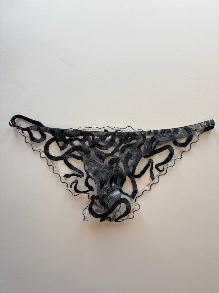 Naga Jet Strap Knicker sample - size 1-2 / XS