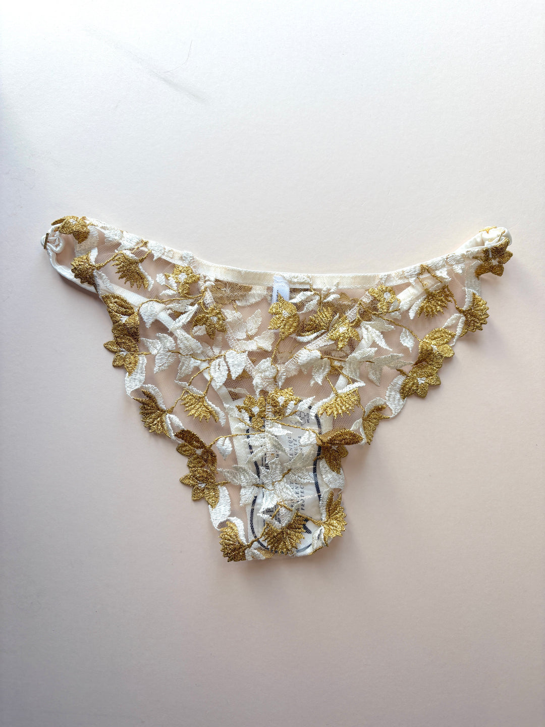 Soraya Ivory Strap Knicker sample - size 1-2 / XS