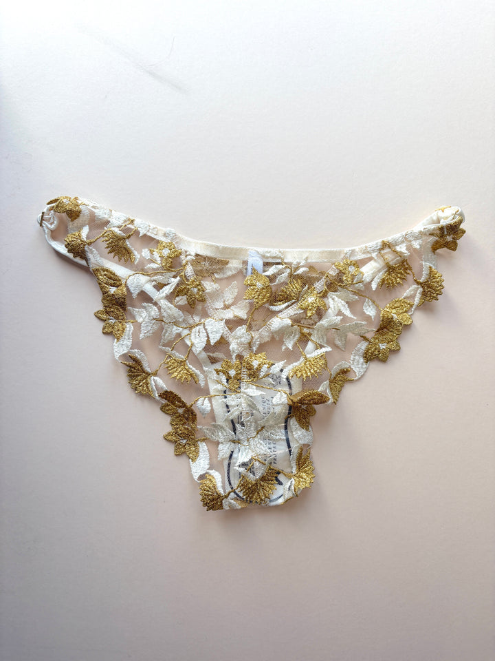 Soraya Ivory Strap Knicker sample - size 1-2 / XS