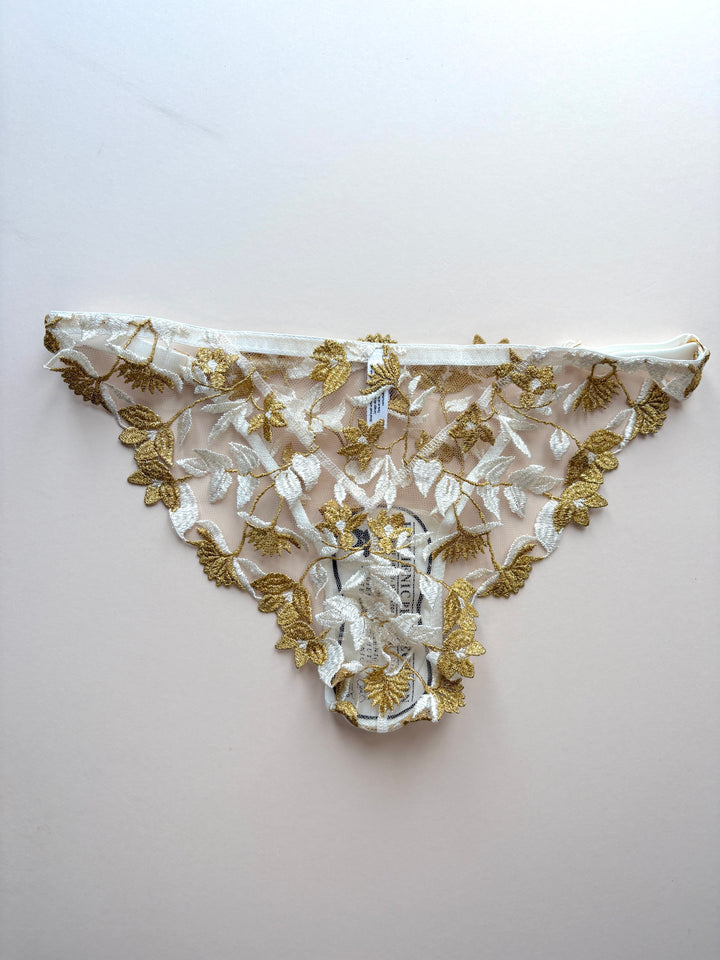 Soraya Ivory Strap Knicker sample - size 1-2 / XS