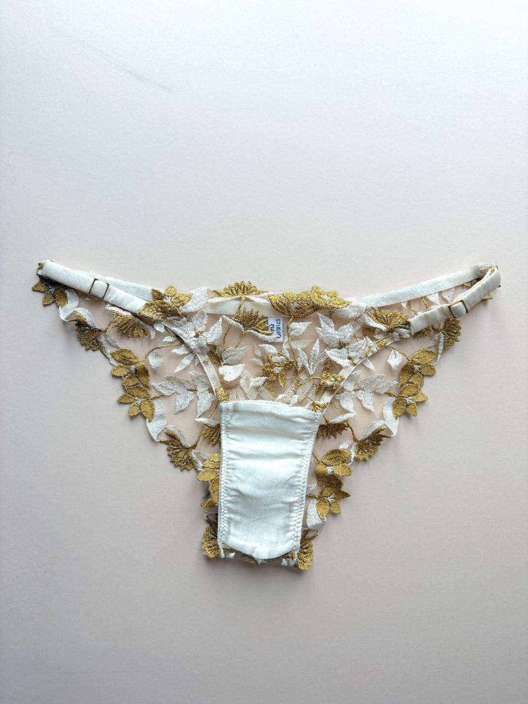 Soraya Ivory Strap Knicker sample - size 1-2 / XS