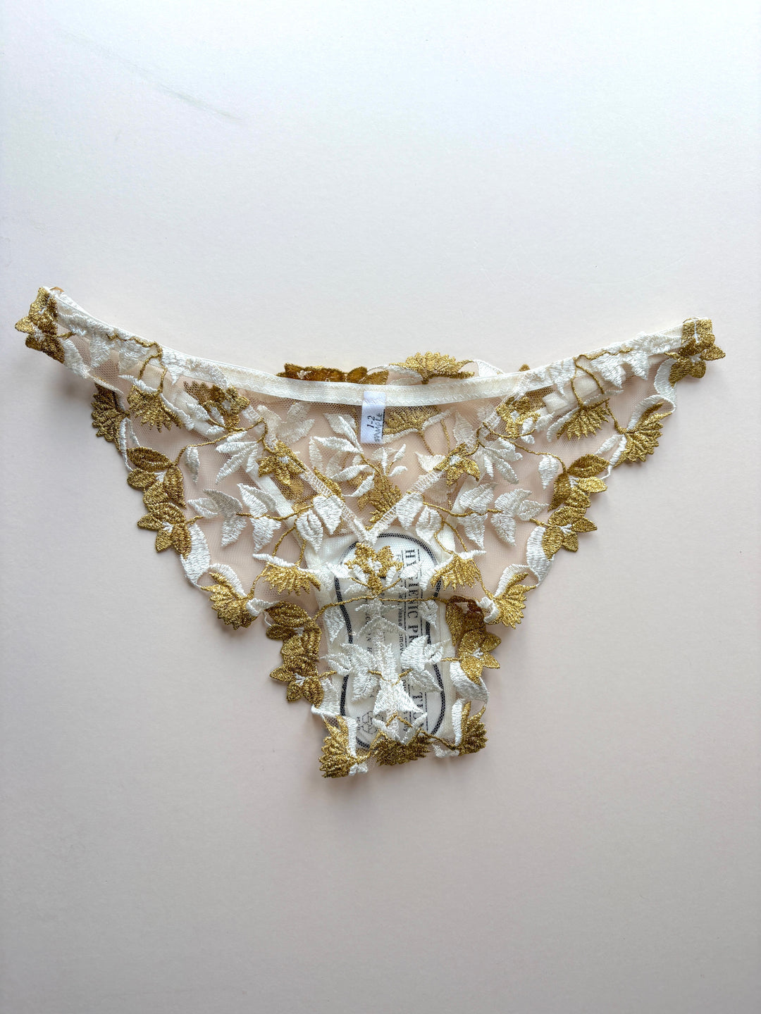 Soraya Ivory Strap Knicker sample - size 1-2 / XS