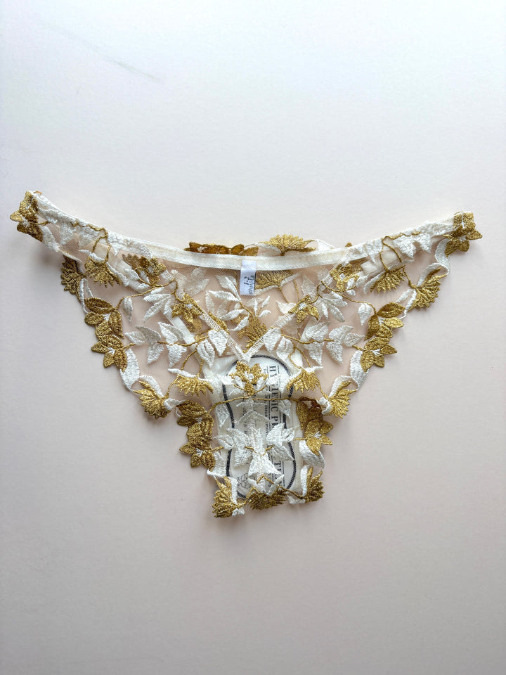 Soraya Ivory Strap Knicker sample - size 1-2 / XS