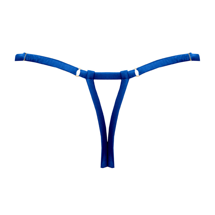 Petra Cobalt Strap Thong - XS