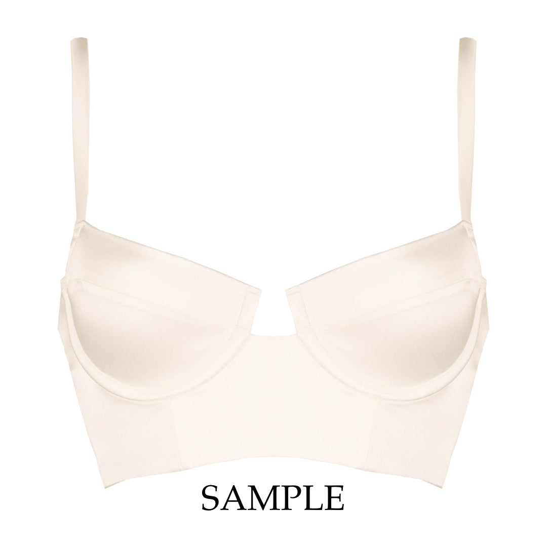 Petra Ivory Longline Bra Sample - 2 (Pre AW21 Fit)