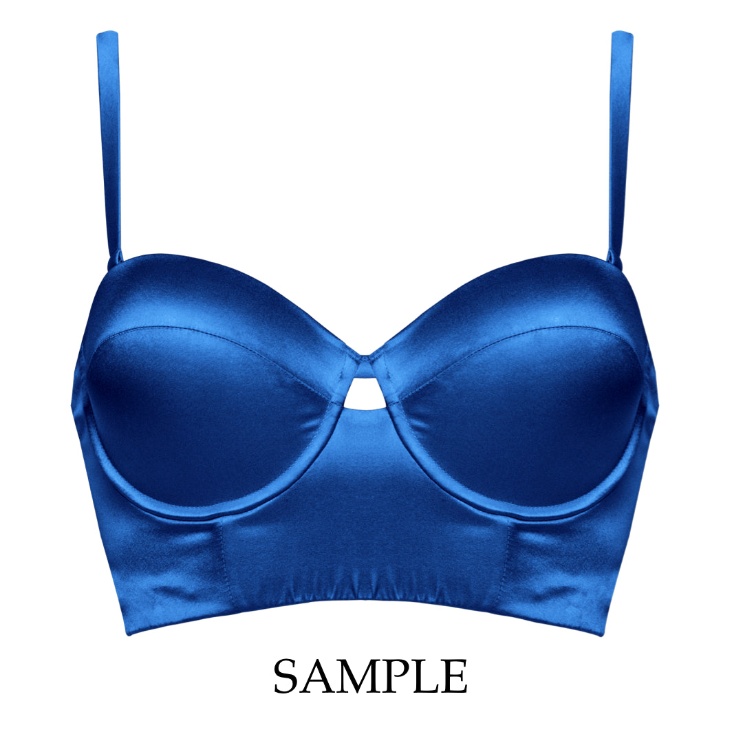 Petra Cobalt Longline Bra Sample - 2 & 3