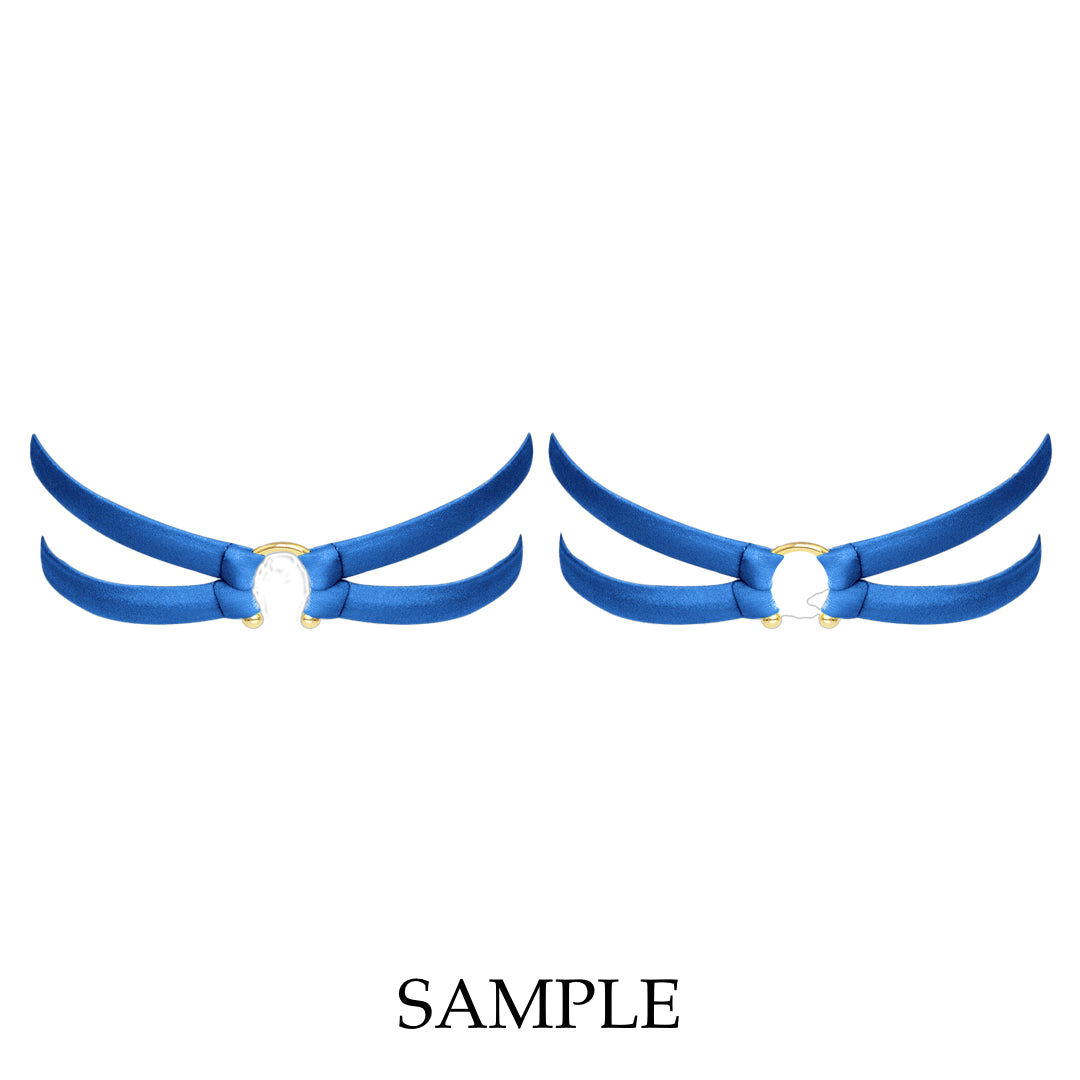 Clea Cobalt Garters Sample - O/S