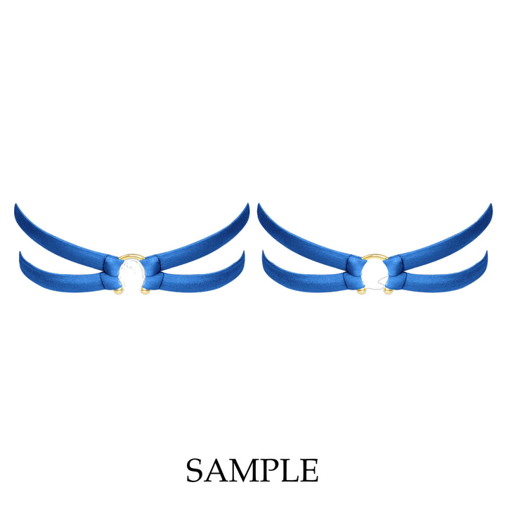 Clea Cobalt Garters Sample - O/S