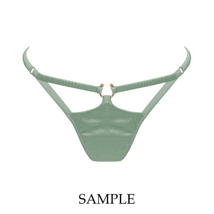 Clea Sage Strap Thong Sample - XS & S