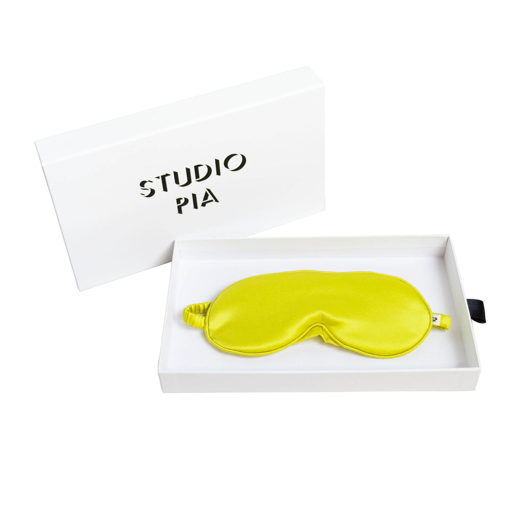 Studio Pia Aiya organic peace silk eye mask | Chartreuse