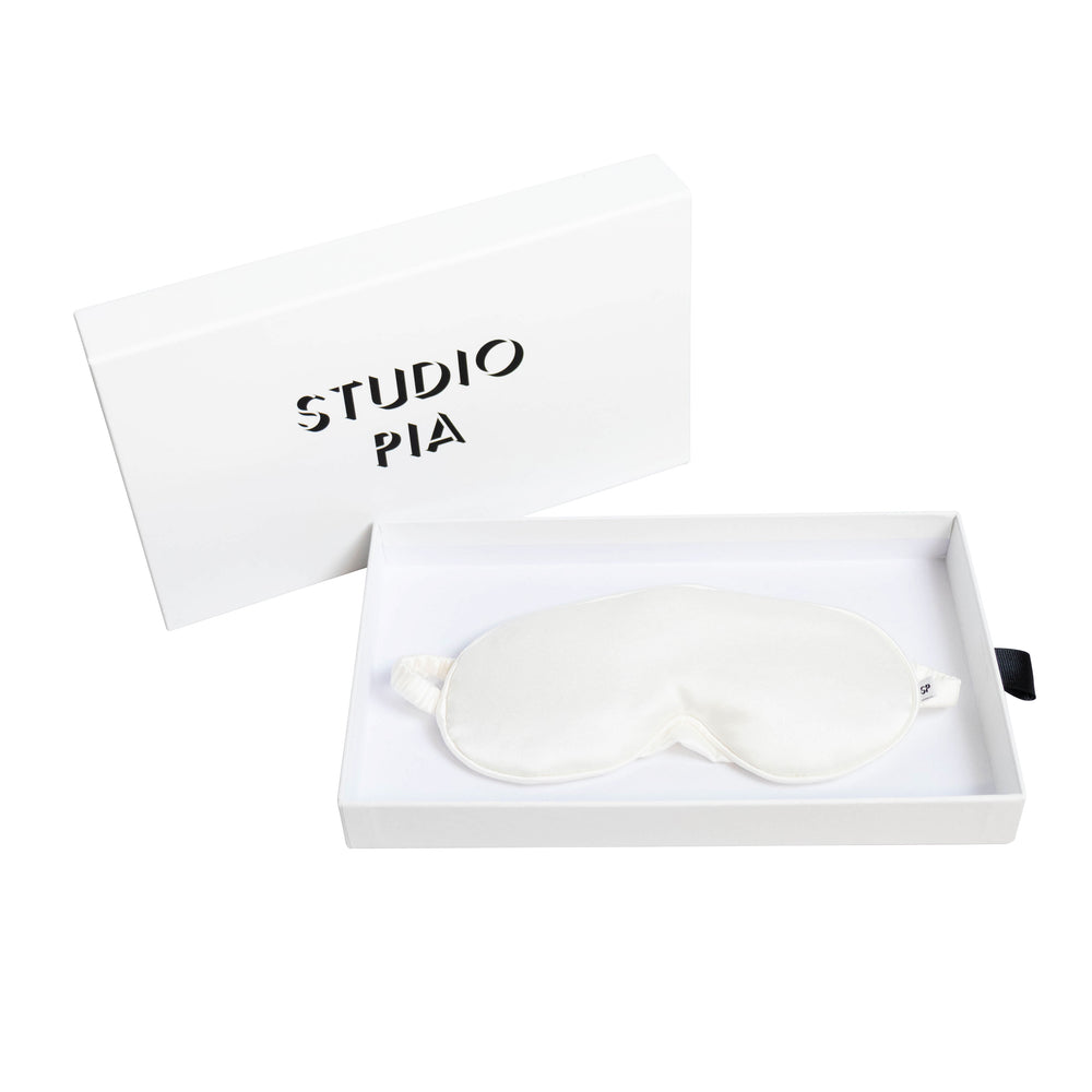 Studio Pia Aiya organic peace silk eye mask | Ivory