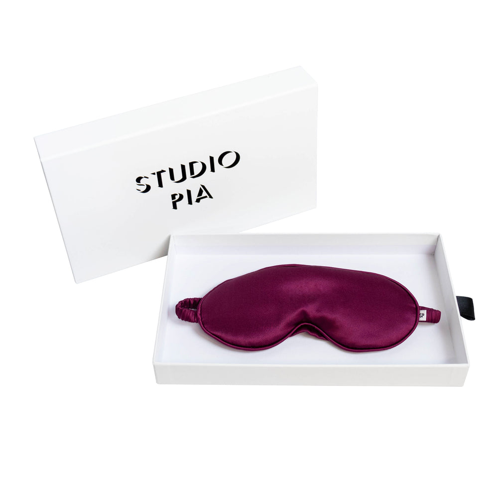 Mulberry purple cruelty-free organic peace silk eye mask