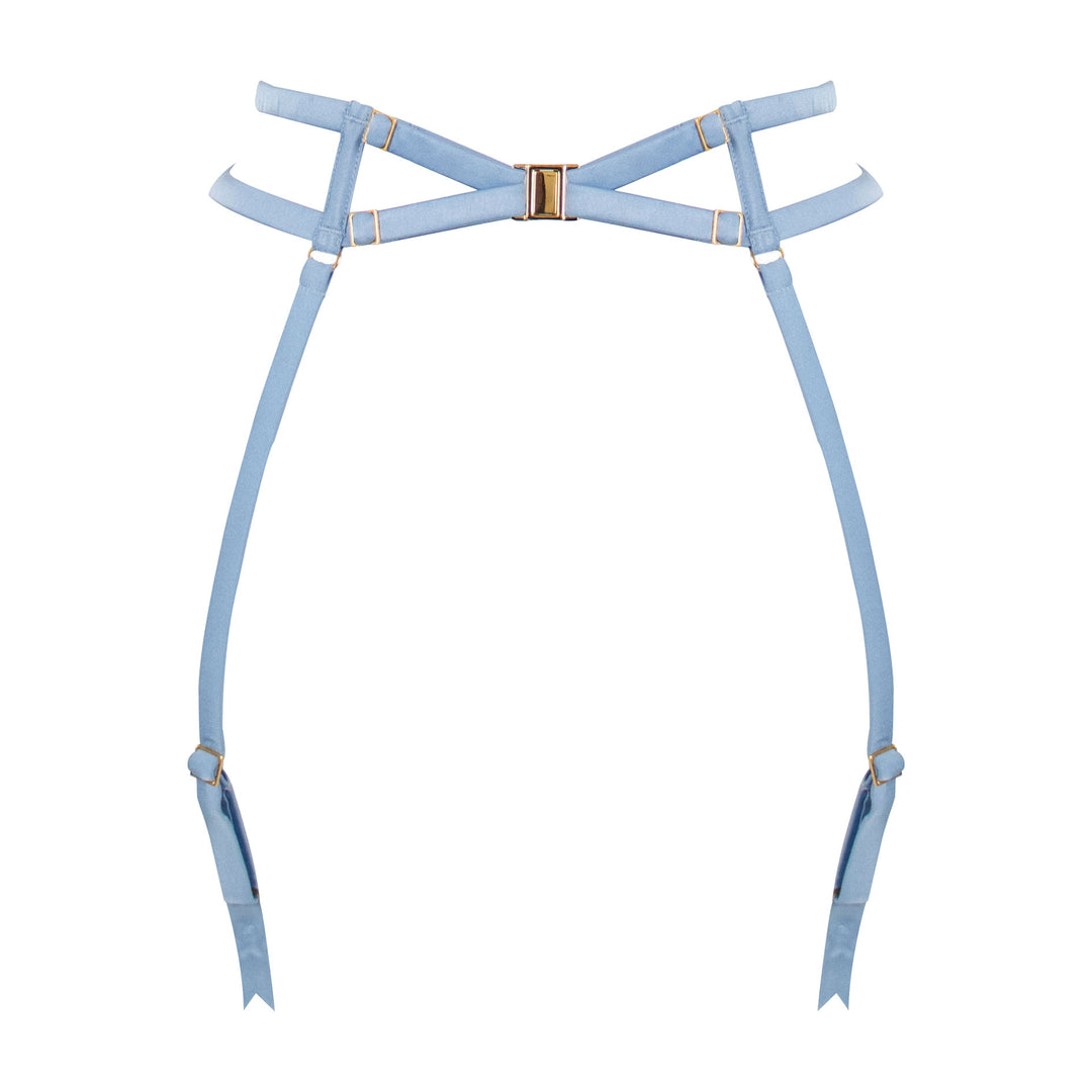 Studio Pia Clea strappy peace silk suspender | Blue