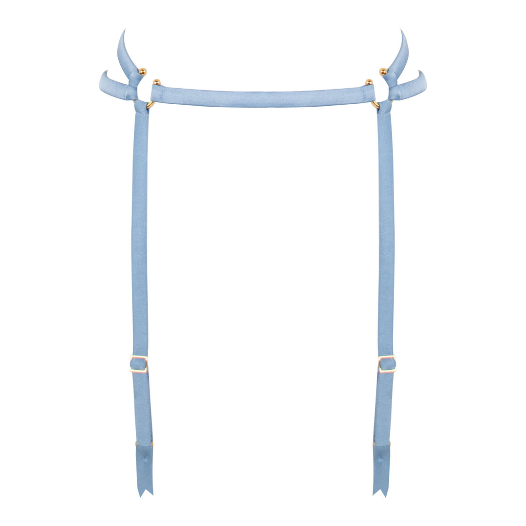 Studio Pia Clea strappy peace silk suspender | Blue