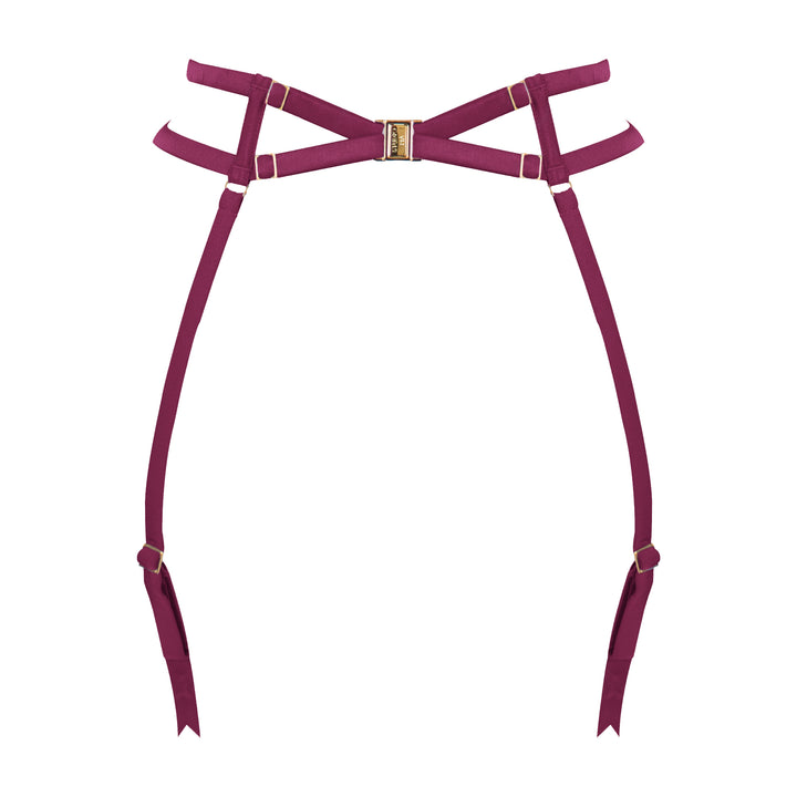 Studio Pia Clea strappy peace silk suspender | Mulberry Purple