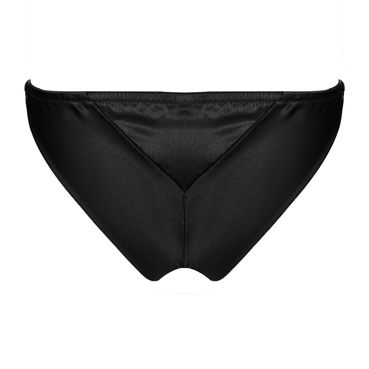 Studio Pia Petra organic peace silk strap knicker | Jet Black