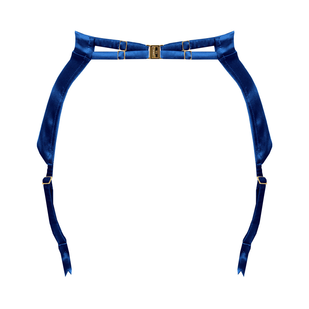 Studio Pia Petra organic peace silk longline suspender | Cobalt blue