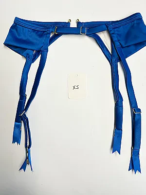 Clea Cobalt Satin Suspender - XS & S – view 2